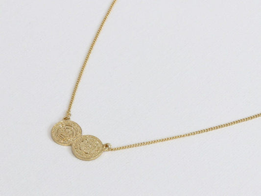 BIG METAL- PENNY SMALL DELICATE NECKLACE-GOLD