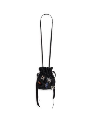 DREAM Couleur Brooch Drawstring Bag - Black