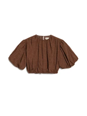 Ghospell Tania Bubble Top - Chocolate Brown