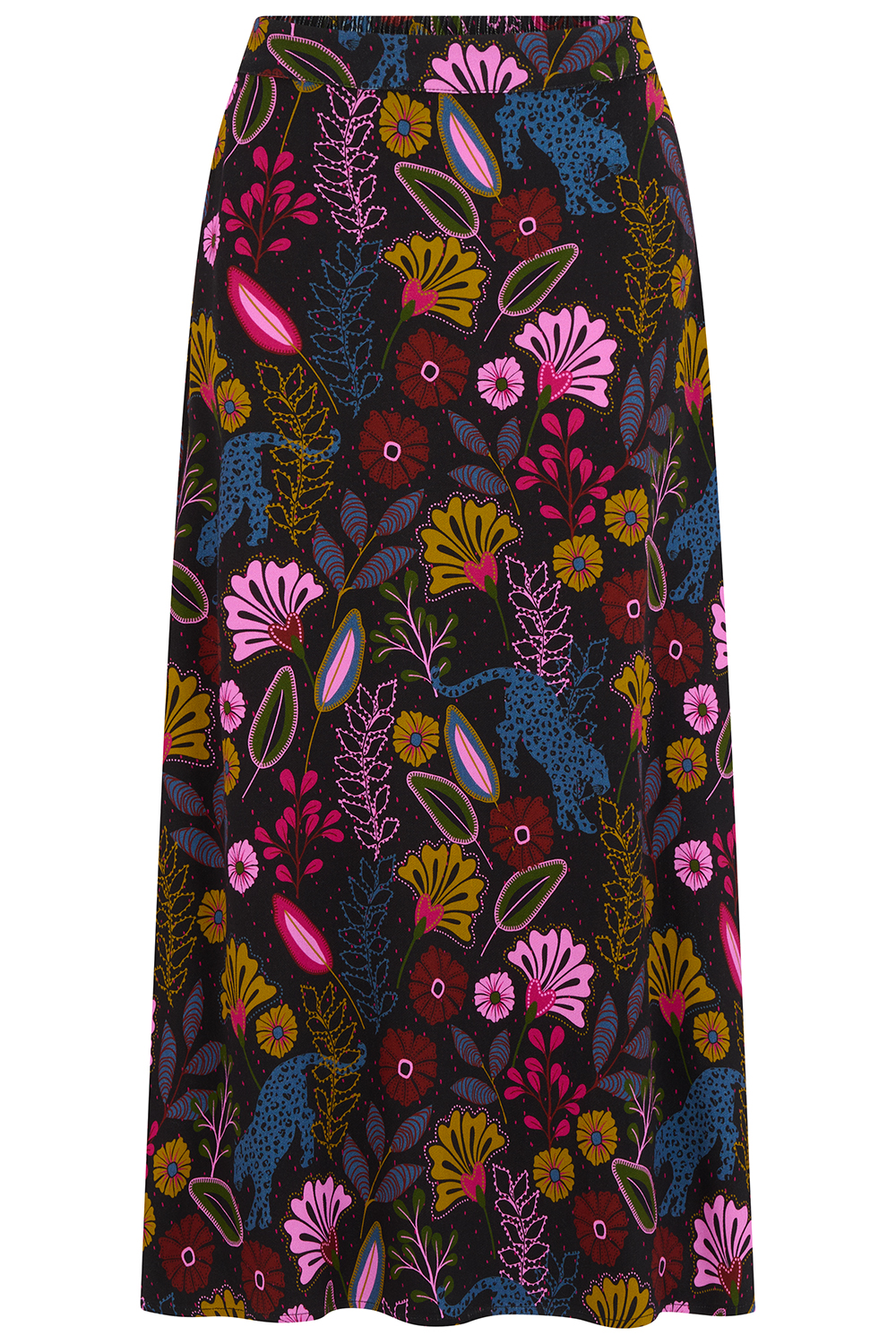 Sugarhill Zora Skirt - Black Jungle Panther