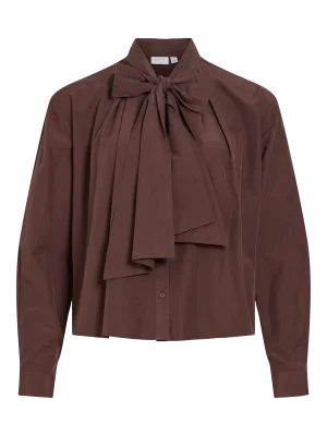 Vila Vibowa Long Sleece Shirt - Coffee Bean
