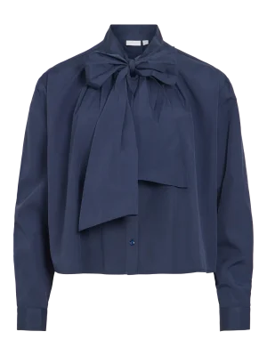 Vila Vibowa Long Sleece Shirt - Navy Blazer